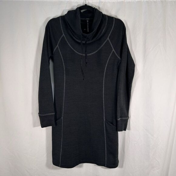Kuhl Dresses & Skirts - Khul Dress Women's Small Black Pockets Drawstring Long Sleeve Turtleneck